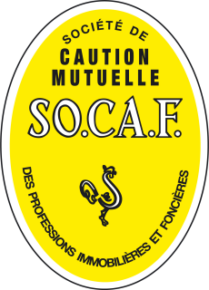 The real estate agency is affiliated to the SOCAF for its financial security (mutual guarantee).